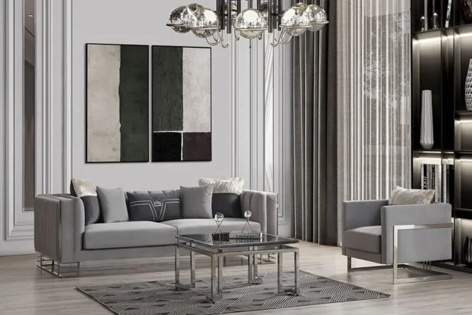 Çizgili Lotus Koltuk Takımı İnebella