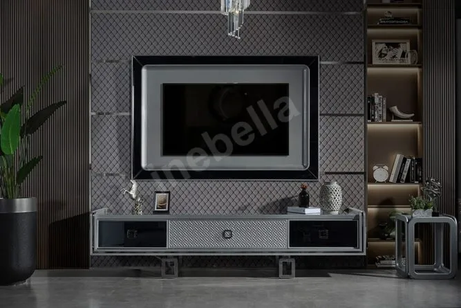 Class Gümüş Tv Ünitesi inebella