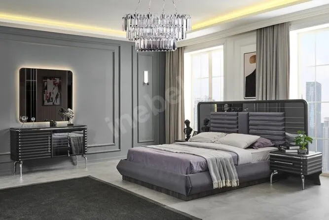 Paris Antrasit Yatak Odası inebella