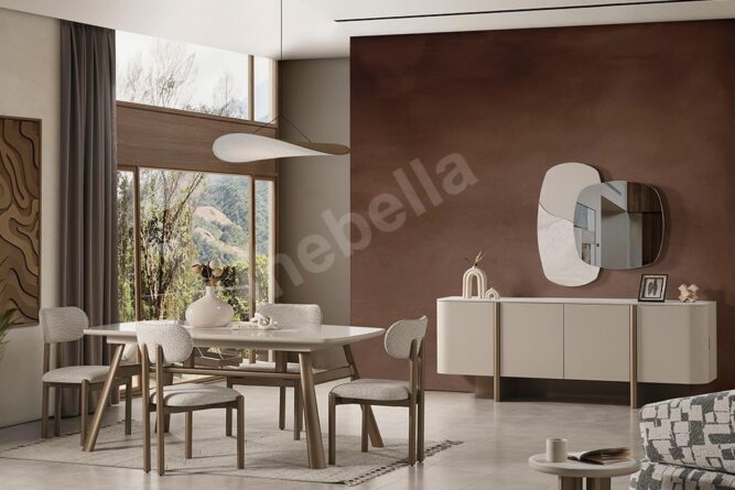 Ahuse Bronz Yemek Odası Takımı inebella