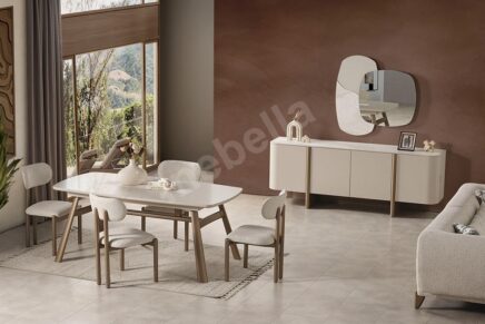 Ahuse Bronz Yemek Odası Takımı inebella
