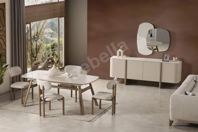Ahuse Bronz Yemek Odası Takımı inebella