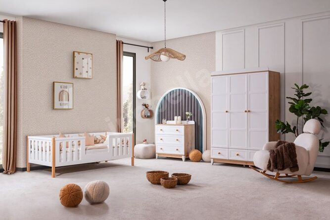 Berlin Meşe Bebek Odası inebella