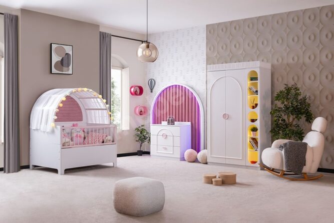 Dolunay Pembe Bebek Odası inebella