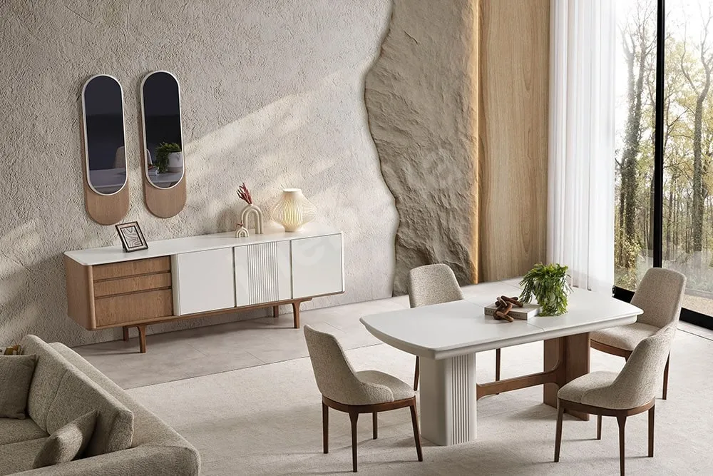 Cremelia Yemek Odası Takımı inebella